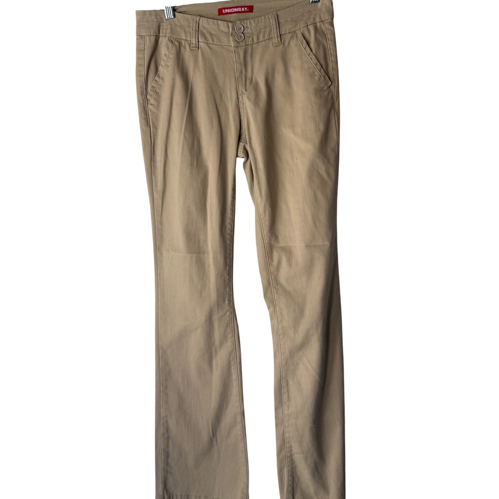 Unionbay Vintage Y2k Women Casual Khaki Bootcut‎ Pants Size 5 27W Career